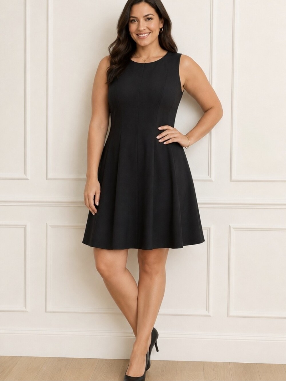 Talbots Black Sheath Dress Size 10 Sleeveless Career Office Classic